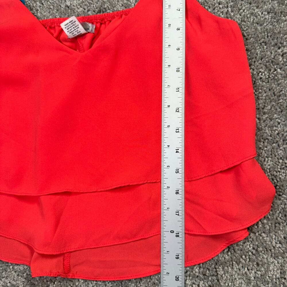 Vintage Studio MK 90's Y2K Womens Cropped Coral Rainbow Tank Top Vest Size Med - Picture 5 of 6
